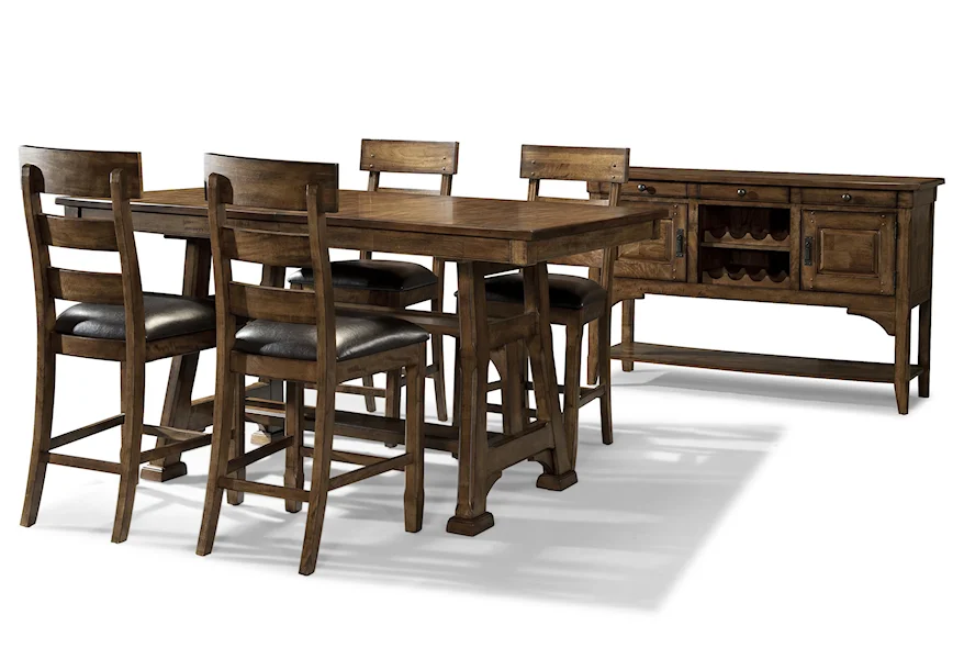 Ozark Casual Gathering Height Dining Room Group by AAmerica at Esprit Decor Home Furnishings